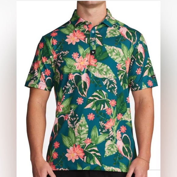 Bad Birdie Men's Golf Polo Size Large Style Bad Botanist - Picture 2 of 9